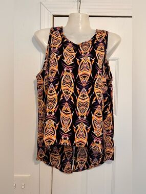 Sophie Rue Size Medium Hi-Lo Sleeveless Blouse